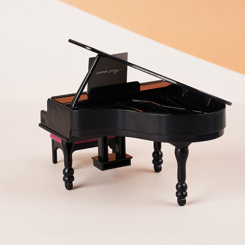 Sustainable Living Products - 1:12 Dollhouse Miniature Piano W/Stool Instrument